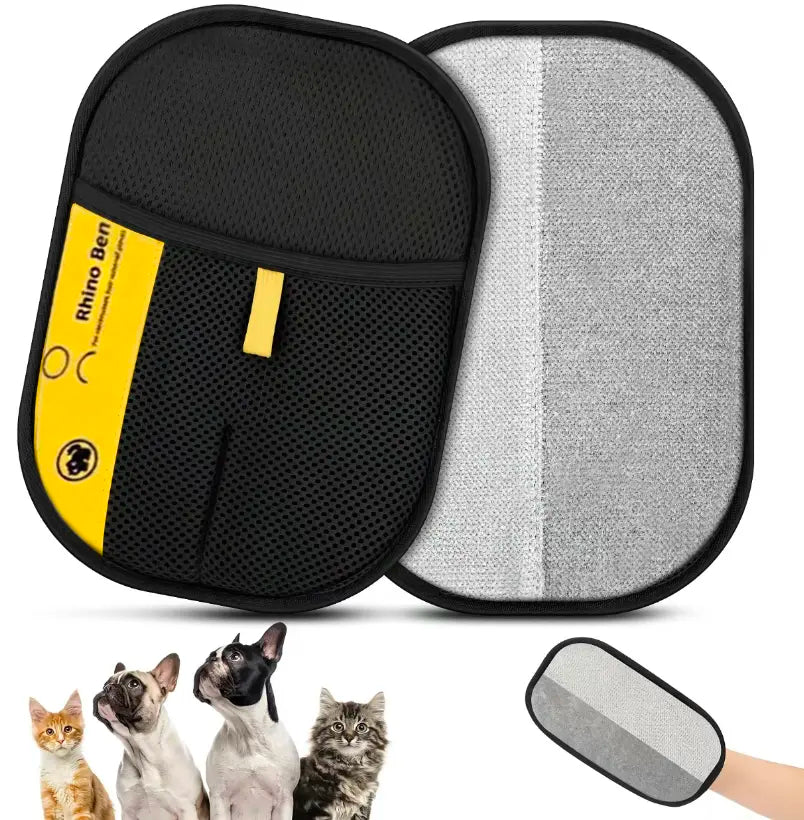 Pet Hair Removal Tool- Glove-Upgraded 2-Way Electrostatic ,Reusable Sticky Brush Mitt for Cat & Dog Hair, Premium Lint Remover for Couch, Furniture, Car Seat, Carpet, Bedding & All Fabrics, Washable, Durable & Effective on Stubborn Fur & Lint