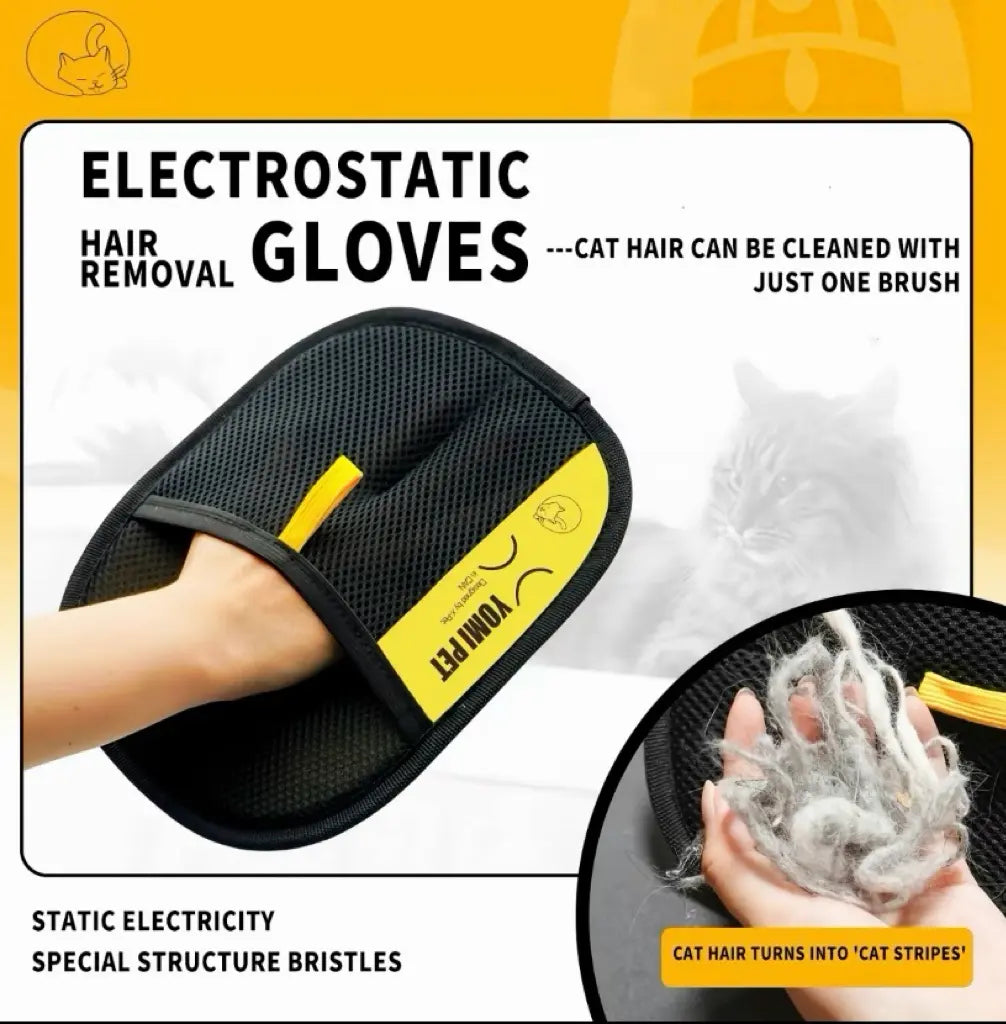 Pet Hair Removal Tool- Glove-Upgraded 2-Way Electrostatic ,Reusable Sticky Brush Mitt for Cat & Dog Hair, Premium Lint Remover for Couch, Furniture, Car Seat, Carpet, Bedding & All Fabrics, Washable, Durable & Effective on Stubborn Fur & Lint