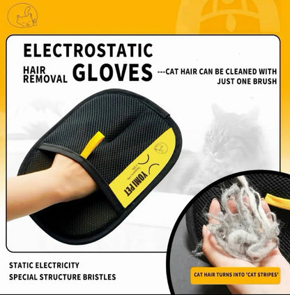 Pet Hair Removal Tool- Glove-Upgraded 2-Way Electrostatic ,Reusable Sticky Brush Mitt for Cat & Dog Hair, Premium Lint Remover for Couch, Furniture, Car Seat, Carpet, Bedding & All Fabrics, Washable, Durable & Effective on Stubborn Fur & Lint