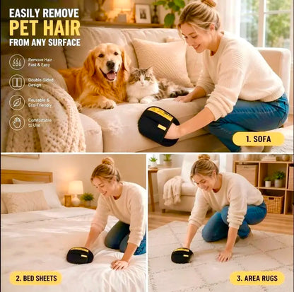 Pet Hair Removal Tool- Glove-Upgraded 2-Way Electrostatic ,Reusable Sticky Brush Mitt for Cat & Dog Hair, Premium Lint Remover for Couch, Furniture, Car Seat, Carpet, Bedding & All Fabrics, Washable, Durable & Effective on Stubborn Fur & Lint